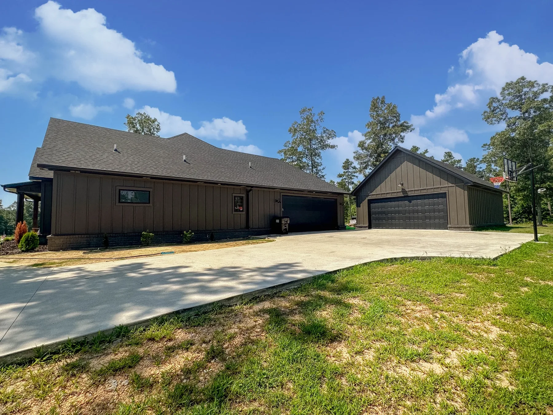 Contractor showing work to homeowner